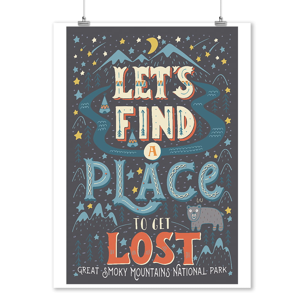 Rocky Mountain National Park Lets Find a Place to Get Lost 24x36 Giclee Gallery Print, Wall Decor Travel Poster