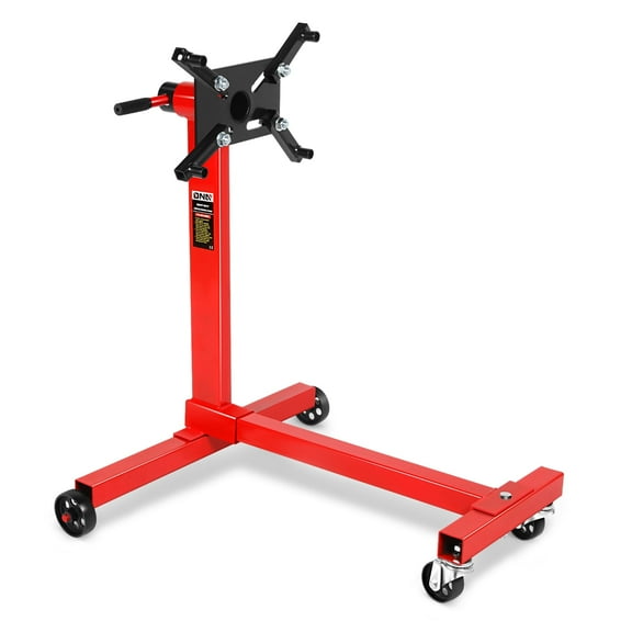 DNA Motoring TOOLS-00324 Universal 1000 LBs 360 Degree Adjuste Mounting Head Durable Flexible Stable Steel Engine Stand Red