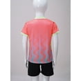 thumbnail image 4 of JanJean Soccer Uniforms for Kids Boys Football Jersey V Neck Practice T Shirt and Sport Shorts Set Pink 3XS, 4 of 7