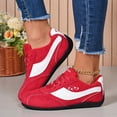 thumbnail image 3 of EKVAHL Women's Orthopedic Wide Width Sneakers, Soft Synthetic Zero‑Drop Walking Shoes, Wide Toe Box Outdoor Trail Shoes Red, 3 of 6
