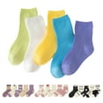 thumbnail image 3 of Beautyzll 5 Pairs Kids Toddler Cotton Crew Socks Athletic Socks for 1-12Y, 3 of 5