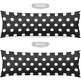 thumbnail image 2 of Polka Dot Body Pillow Cover Black and White Spot Doodle Abstract Long Pillow Case with Zipper Decorative Soft Bedding Pillowcase Vintage Farmhouse Cushion Pillow Covers for Couch,Bedroom 20"x54", 2 of 6