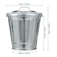 thumbnail image 4 of Mini Trash Can Outdoor Garbage with Lid Container Waste Paper Basket Vintage Metal Office - 3.74" x 3.54" x 3.74" (L x W x H), 4 of 11