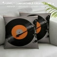 thumbnail image 3 of JEUXUS  Retro Vintage Vinyl Record Cotton Linen Square Throw Waist Pillow Case Decorative Cushion Cover Pillowcase Sofa 18"x 18", 3 of 5