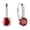 01-Garnet, variant on 925 Sterling Silver Blue Moonstone Hoop Earrings for Women, June Birthstone Dangle with Leverback Clasp, 6.5mm