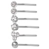 Body Jewelry- Women's L- Shaped Stainless Steel Nose Stud Value Pack, Clear