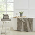 thumbnail image 3 of Modern Threads Jacquard Border 6-Piece Cotton Bath Towel Set, Taupe, 3 of 5