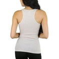 thumbnail image 2 of ToBeInStyle Womens Essential Ribbed Racerback Versatile Layering Cotton Blend Tank Top, 2 of 4