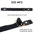 thumbnail image 5 of Bodychum No Buckle Belts for Women Jean Belts Elastic Stretch Belt Female Invisible Fashion Waist Belt for Shorts, Brown, Valentines Day Gifts, 5 of 7