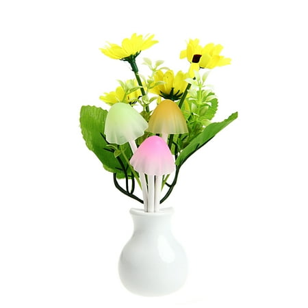 

Sensor Night Light Sunflower Flower LED Lamp US Plug 220V Romantic Home Decor