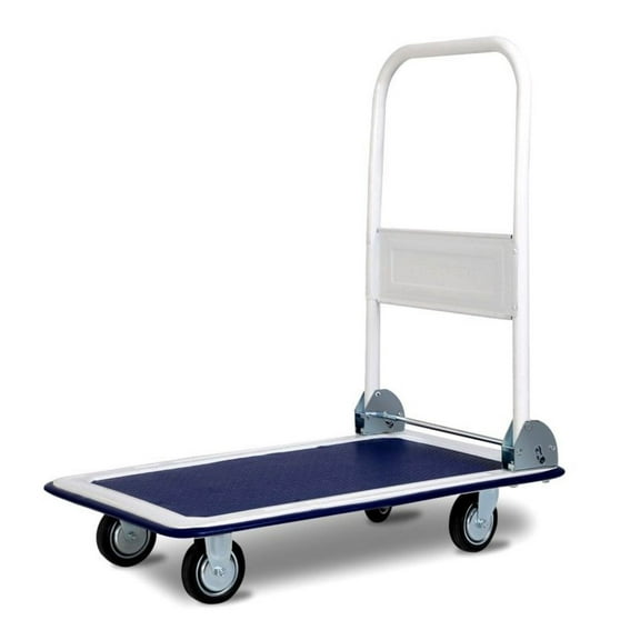 330 Lbs Platform Cart Dolly, Foldable Warehouse Hand Truck - Heavy Duty 4 Wheel Utility Cart for Home, Office & Moving
