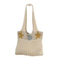 thumbnail image 2 of EliteGoogv Shoulder Bags For Women Bohemian Woven Womens Shoulder Bags Lightweight Spacious Tote Bags Summer Travel Handmade Beach Carryalls White, 2 of 9