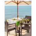 thumbnail image 2 of Spring Sunflowers Outdoor Tablecloth - 54x54 Inch Square Dining Table Cover, Country Bicycles Yellow Flowers Wooden Waterproof Outdoor Table Cloth with Umbrella Hole & Zipper for Picnic/Patio/Party, 2 of 7