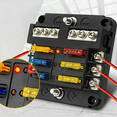 6X 6Way Waterproof Fuse Block,with LED Indicator 12 Circuits with