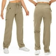 thumbnail image 2 of Pantalones de senderismo Toomett 6608 para mujer, secado rápido, UPF 50+, color caqui L, 2 of 8