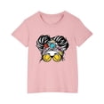 thumbnail image 2 of Sakmal Kids Clothes Boy And Girl Cotton Pink 3-7y Floral Crew Neck Short Sleeve Daily Life Boys And Girls Outfits, 2 of 5