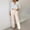 Khaki, variant on Womens Pantsuits Elegant Long Sleeve Blouses Matching High Waisted Pencil Pants Dressy 2 Piece Work Business Outfits