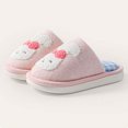 thumbnail image 4 of Fesfesfes Childrens Plush Lined Winter Slippers Cozy Indoor House Shoes with Non Slip Sole for Boys Girls Adorable Animal Designs for Active Kids Comfortable Everyday Wear(Pink#2,US:12 Little Kid), 4 of 5