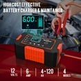 thumbnail image 2 of NEXPEAK NC101 Car Battery Charger, Smart Battery Trickle Charger 12V 6A Automotive Battery Maintainer Desulfator with Temp Compensation for Car Truck Motorcycle Lawn Mower Marine Lead Acid Batteries, 2 of 7