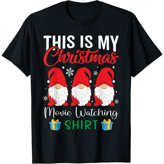 This Is My Christmas Movie Watching Shirt Gnomes T-Shirt