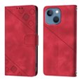 thumbnail image 2 of Feishell for Apple iPhone 14 6.1 inch Wallet Case with Wrist Strap,Flip Cover with Embossed Pattern PU Leather Kickstand Credit Card Slots Magnetic Clasp Folio Purse Phone Case,Red, 2 of 7