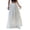 White, variant on Polka Dot Skirts for Women Drawstring Elastic High Waisted A Line Pleated Skirts Summer Beach Vacation Maxi Skirts, M