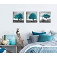 thumbnail image 6 of Canvas Wall Art for Bedroom Black and White Farmhouse Rustic Country Landscape Teal Trees Picture Wall Decor Modern Framed Artwork 3 Pieces Wall Decoration for Dining Room Kitchen Bathroom Office Home, 6 of 6