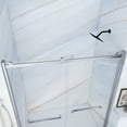 thumbnail image 4 of JimsMaison 60"W x 76"H Double Sliding Frameless Shower Door with 3/8" Tempered Glass,Brushed Nickel, 4 of 18
