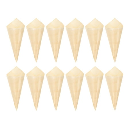 

Hemoton Cones Cone Food Wood Ice Cream Wooden Disposable Party Holder Candy Stand Finger Display French Tasting Serving