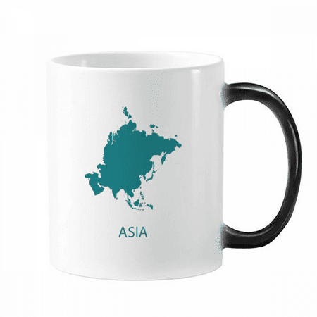 

Asia Continent Outline Outline Map Changing Color Mug Morphing Heat Sensitive Cup With Handles 350 ml