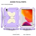 thumbnail image 6 of JTCASES for iPad Mini 6 8.3" Case, Crossbody Lanyard Pencil Holder Butterfly Wings Kickstand PC Silicone Kids-friendly Sockproof Back Shell, Beige +Purple, 6 of 9