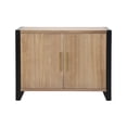 thumbnail image 3 of Euroco Coffee Bar Cabinet,Farmhouse Buffet Sideboard with Adjustable Shelf,Wooden Accent Cabinets for Kitchen, Dining Room,Entryway, Black, 3 of 8