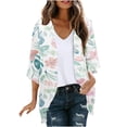 thumbnail image 2 of DOLKFU Breathable, Lightweight Floral Print Polyester, Cardigan (Women's) L, 2 of 5