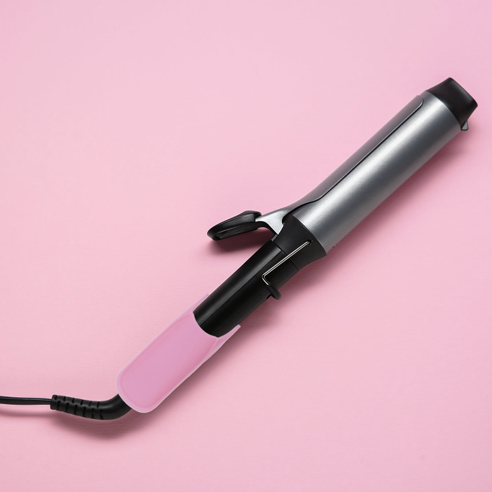 LOLIPPYY Protect Hands Curling Iron Sleeve Hair Curler Cover Silicone Pink 1Pack