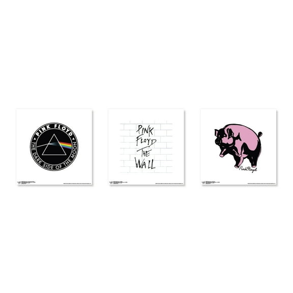 Gallery Pops® Pink Floyd - Classic Wall Art Bundle (3-Pack), Unframed Version, 12" x 12"