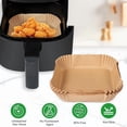thumbnail image 4 of 9.05" Square Air Fryer Liners with High Rim, Disposable Baking Paper for 6Qt 8Qt Fryers, 4 of 13