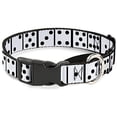thumbnail image 1 of Buckle-Down Dominoes Black White Black Martingale Dog Collar, 1 of 1