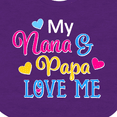 thumbnail image 4 of Inktastic My Nana and Papa Love Me with Hearts Boys or Girls Baby Bib, 4 of 4