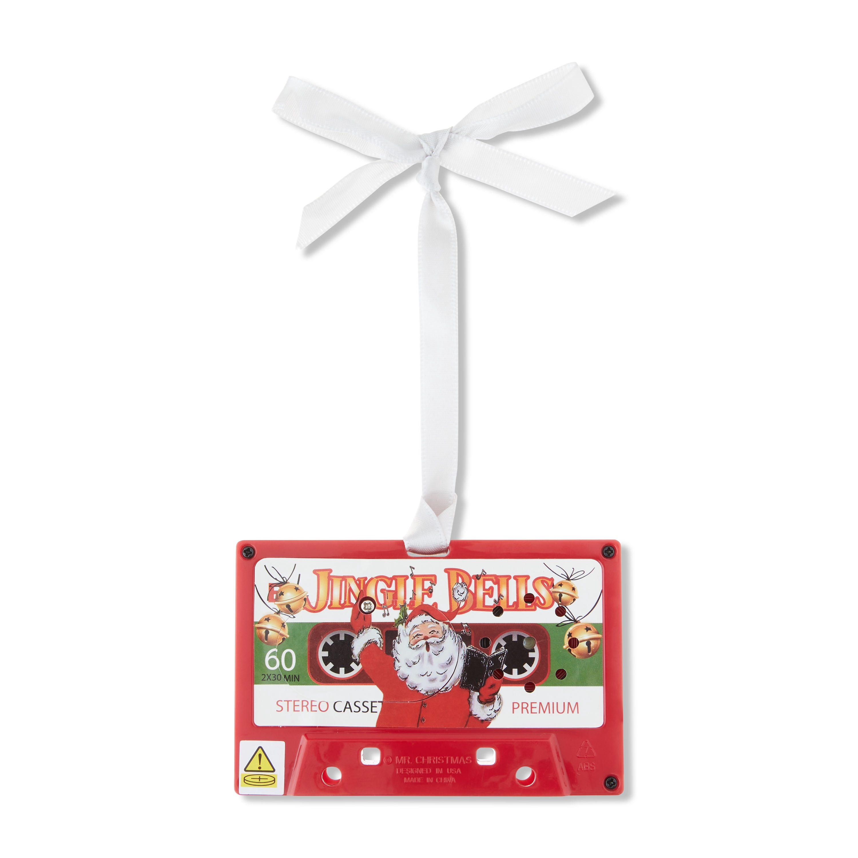 Mr. Christmas Retro Cassette Ornament, Red