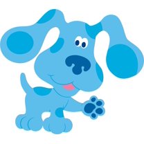 Vinyl Home Living Room Art Children's Educational Television Show Blue's Clues Decor 20 Inches x 22 Inches Removable Kids Bedroom Nursery Adhesive Blue The Dog Wall Decal Design Sticker Decoration