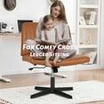 thumbnail image 5 of CL.HPAHKL Criss Cross Desk Chair, Height Adjustable Comfy Computer Task Chairs with Back No Wheels Armless Cross Legged Chair Modern Vanity Swivel Chair for Home Office Bedroom (1, Brown), 5 of 8