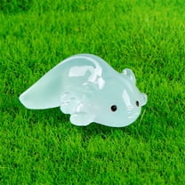1.18×0.59in Mini Cute Salamander Figurine - Glow by Absorbing Light, Material Resin, Durablity, for Office, Desk, Home Display, DIY Craft, Dollhouse & tank Ornament, 1PC, Blue