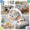 thumbnail image 4 of Pioneer Flower Floral Print Pattern Square Tablecloth, Waterproof Wipeable Spillproof Washable Table Cover for Home Kitchen Party Decor, 52"x52", 4 of 6