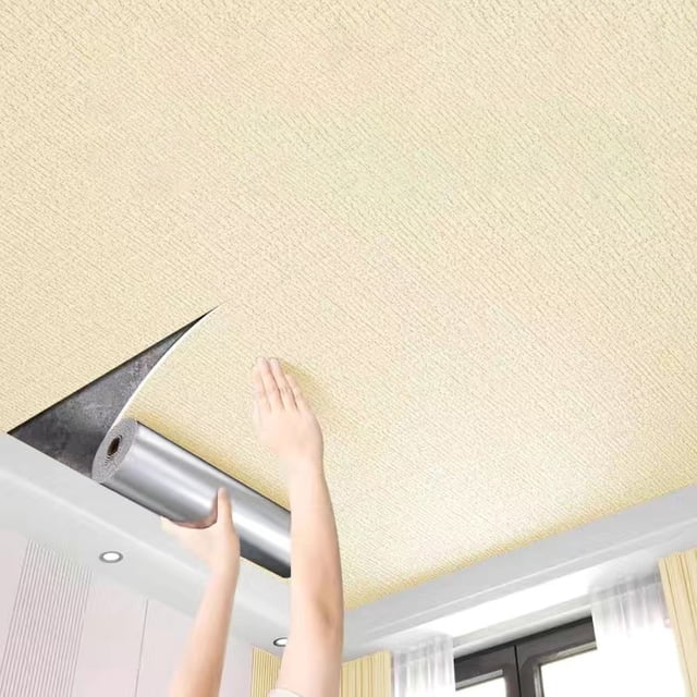 Bewildely Papel pintado autoadhesivo Papel pintado de cocina a prueba de humedad Una forma innovadora de mejorar las propiedades de alquiler Decoración del hogar amarillo 100*50 cm