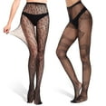 thumbnail image 4 of ZheElen Collants Résille Confortables et Polyvalents Mode Élastique Dentelle pour Usage Quotidien Bas Résille 2, 4 of 6
