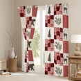 thumbnail image 3 of jejeloiu Wildlife Bear Black Out Curtains,Beige Red Plaid Curtains Pack of 2 (42x63 Each) For Girls Kids, 3 of 6