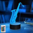 thumbnail image 1 of Luz Nocturna 3D LED de Saxofón CoolGift Mart con 16 Colores, 1 of 8