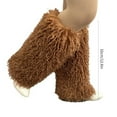 thumbnail image 3 of Women Vintage Furry Leg Warmer Winter Warm Solid Color Fuzzy Plush Boots Shoes Cuffs Cover Socks Streetwear, 3 of 8