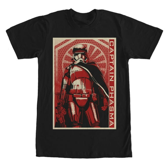 Men's Star Wars The Force Awakens Captain Phasma Poster Graphic Tee Black X Large