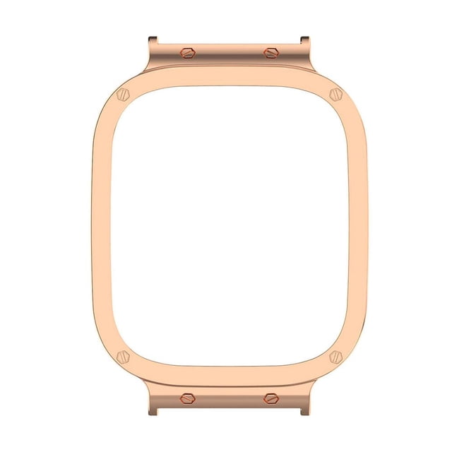 Caja protectora de reloj de metal con correa de 20 mm para Redmi Watch 3 (oro rosa)